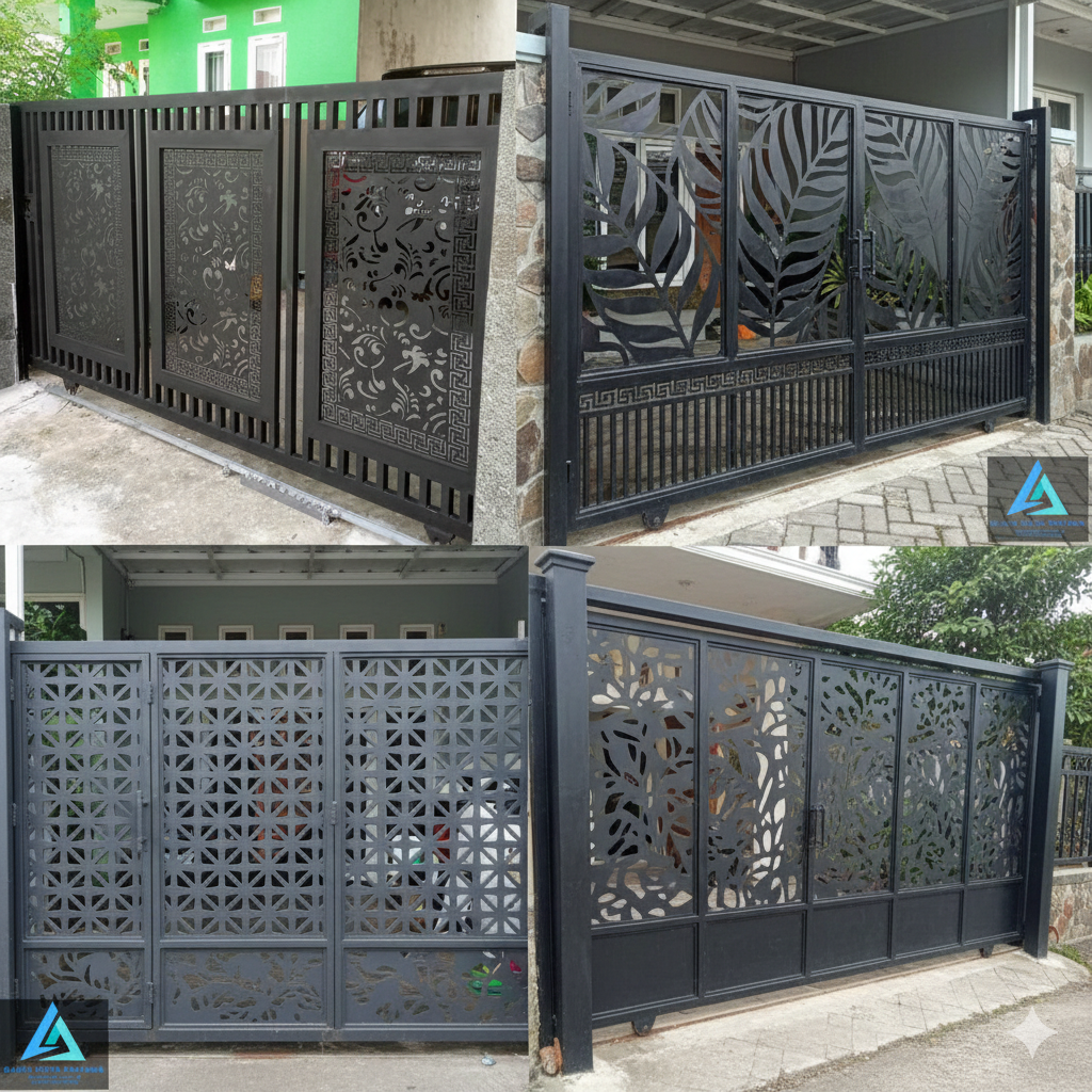 Gaya Minimalis dengan Pagar Besi yang Tangguh dan Modern