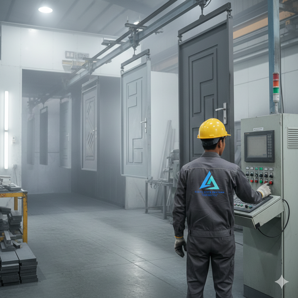 Finishing Powder Coating vs. Cat Biasa pada Pintu Besi