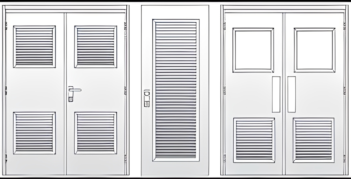 Louvre Steel Door Custom Finish Coating